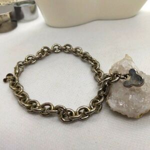 silver tone  mickey mouse Disney charm bracelet